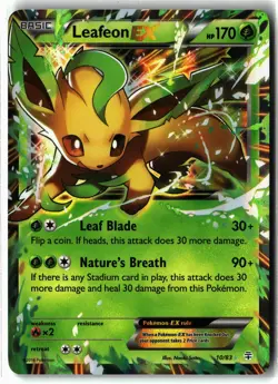 Leafeon EX ⭐ 10/83 Holo Rare EX Generations 2016 Pokemon NM/LP - Image 1
