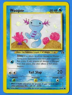 2001 Wizards Pokemon Neo Discovery Unlimited Wooper 71/75 Non-Holo NM-MT - Image 3