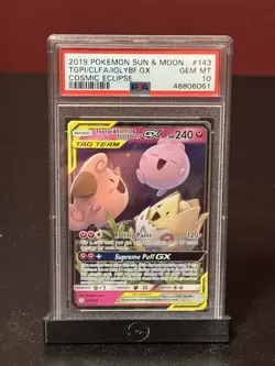 2019 Pokemon S&M Togepi & Cleffa & Igglybuff GX 143/236 Cosmic Eclipse PSA 10 - Image 1