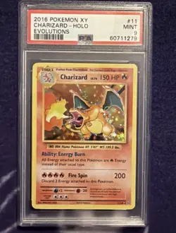 2016 Pokemon XY Charizard Holo #11 PSA 9 - Image 1