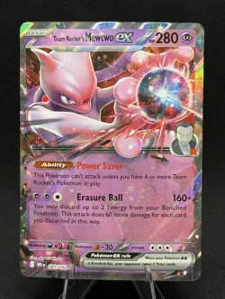 Pokemon TCG Team Rocket's Mewtwo ex 081/182 SV10 Destined Rivals Holo - Image 1