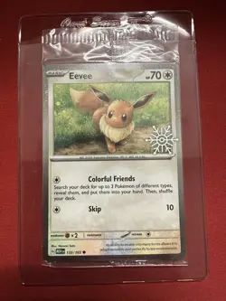 Eevee Pokemon 133/165 Snowflake Stamped From Holiday Collection sealed!! Swirl🌀 - Image 1