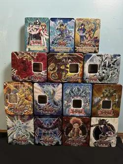 Assorted lot of 14 Yu-Gi-Oh TCG EMPTY Collector's Tins (2006-2009) - Image 1