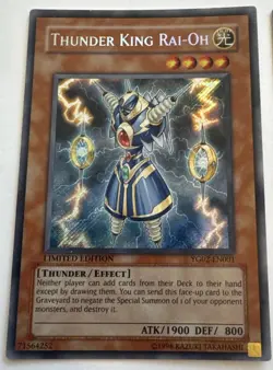 Yugioh Thunder King Rai-Oh GX Manga Promo YG02-EN001 Limited Secret Rare VLP - Image 1