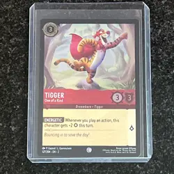 Tigger - One of a Kind 127/204 (FOIL) Lorcana Rise of the Floodborn NM 2023 - Image 2