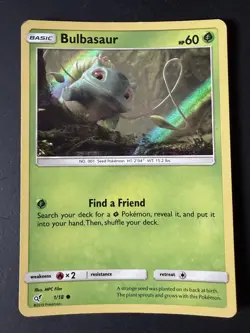 Bulbasuar Holographic Pokemon Card - Detective Pikachu Set - 01/18 - Image 1