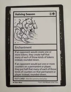 HALVING SEASON ~ NM/M ~ MTG - Mystery Booster MB2 Test Card - Image 1