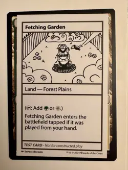 MtG MB2 Fetching Garden Play Test Card Mystery Booster 2 - Image 1