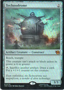 MTG: Teenage Mutant Ninja Turtles: Foil Technodrome: Lightly Played Condition - Image 1