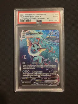 Vaporeon VMAX SWSH182 Pokemon Black Star Promo - PSA 9 Mint - Image 1