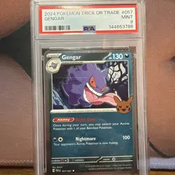 2024 POKEMON TCG TRICK OR TRADE #057 GENGAR PSA 9 Mint Graded - Image 1