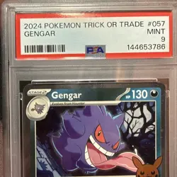 2024 POKEMON TCG TRICK OR TRADE #057 GENGAR PSA 9 Mint Graded - Image 3