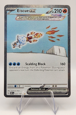 Pokemon Eiscue ex 222/197 SV03: Obsidian Flames Near Mint - Image 1