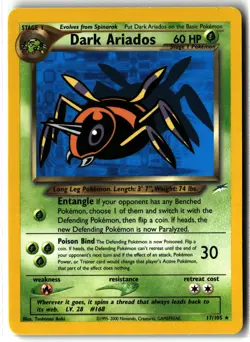 Dark Ariados ⭐ 17/105 Rare Neo Destiny 2002 Pokemon MP - Image 1