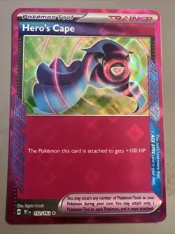 Pokemon TCG Hero’s Cape SV05: Temporal Forces 152/162 Holo ACE SPEC Rare - Image 1