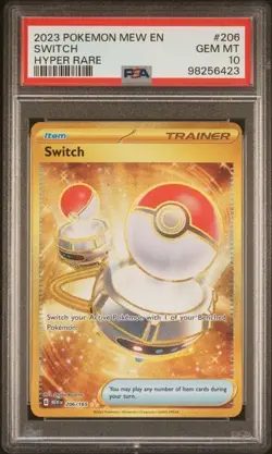 Switch 206/165 PSA 10 Pokemon SV: 151 Hyper Rare - Image 1