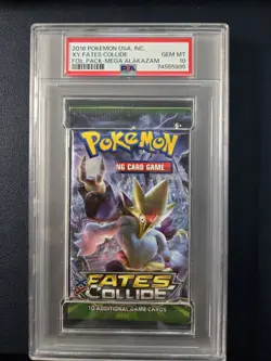 PSA 10 Fates Collide Booster Pack Alakazam Artwork 2016 Pokemon Sealed - Image 1