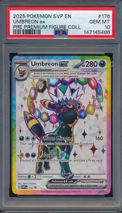 2025 Pokemon Scarlet & Violet Premium 176 Umbreon ex Black Star Promo PSA 10 - Image 1