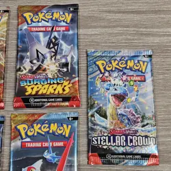 Pokemon TCG Booster Pack Bundle Surging Sparks Full Art Set + 2 Extra Packs New - Image 4