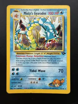 Misty’s Gyarados Holo 13/132 – Gym Challenge (2000) – WOTC – Vintage Pokemon - Image 1