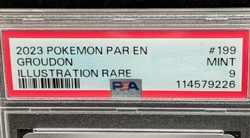 2023 Pokemon Paradox Rift Groudon #199 Illustration Rare PSA 9 - Image 3