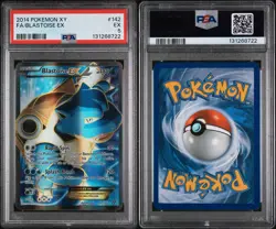 2014 POKEMON XY #142 FULL ART/BLASTOISE EX PSA 5 - Image 1