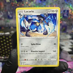 Pokemon TCG Vivid Voltage Lucario Non Holo Rare 120/185 NM - Image 1
