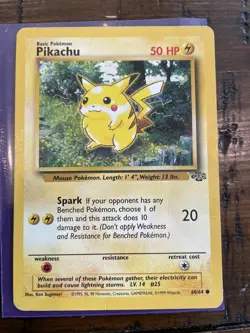 Pokemon TCG Pikachu Jungle 60/64 Regular Unlimited Common MP - Image 1