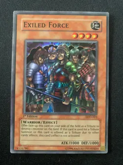 Yu-Gi-Oh! TCG Effect Exiled Force Super Rare Holo 1st Ed Very Light Play - Image 1