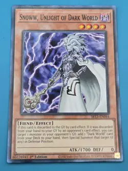 Yugioh! Snoww, Unlight of Dark World - SR13-EN044 - Common - 1st Edition NM - Image 1