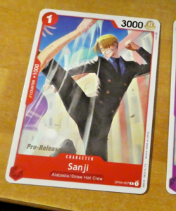ONE PIECE ENGLISH CARD GAME CARTE PRE RELEASE Sanji OP04-007 EN JCC MINT - Image 1