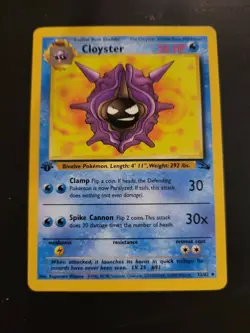 Pokemon Card 1ST EDITION Fossil Set 1999 - Cloyster 32/62 - Image 1