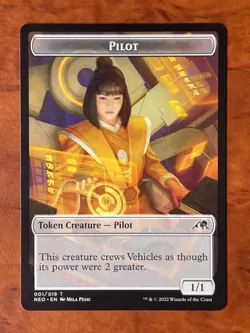 Pilot Token MTG Magic the Gathering Card NM Near Mint NEO - Image 1