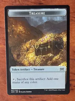 Treasure Token MTG Magic the Gathering Card NM Near Mint 2XM - Image 1