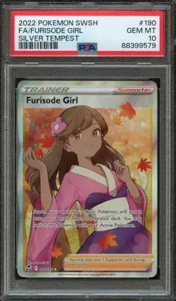 PM - 2022 - POKEMON SWSH SILVER TEMPEST - #190 - FURISODE GIRL - PSA 10 - Image 1