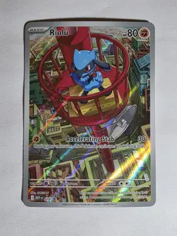 Riolu MEP 010 - Pokemon TCG Mega Evolutions - NM Black Star Promo FULL ART - Image 1