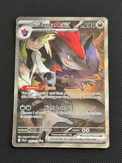 Pokemon N's Zoroark EX SIR 185/159 Sv09: Journey Together NM Full Art - Image 1