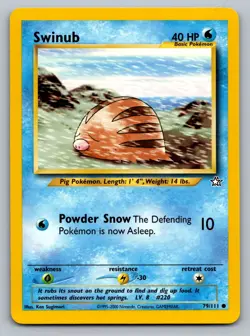 Pokemon TCG Neo Genesis Swinub 079/111 - Image 1