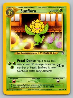 Pokemon TCG Neo Genesis Sunflora 050/111 - Image 1