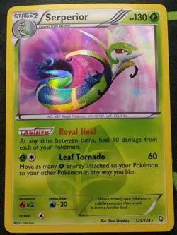 Serperior 125/124 - Pokemon Dragons Exalted Black & White - Secret Rare - NM - Image 1