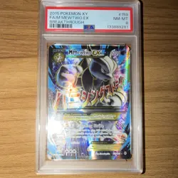 Pokemon M Mewtwo EX Full Art Ultra Rare PSA 8 159/162 Breakthrough 2015 - Image 1