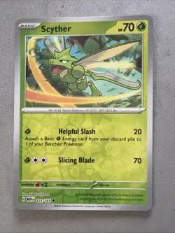 Pokemon TCG * Scarlet & Violet 151 * 123/165 Scyther U * REVERSE HOLO * NM - Image 1