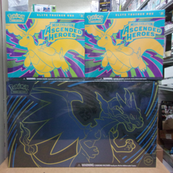 POKEMON ASCENDED HEROES (2) ETB + MEGA CHARIZARD ULTRA PREMIUM UPC BOX - Image 1