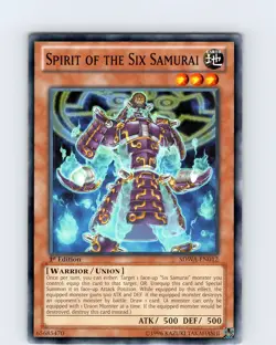 Yu-Gi-Oh TCG Spirit Of The Six Samurai SDWA-EN012 1st Edition Common Card NM - Image 1