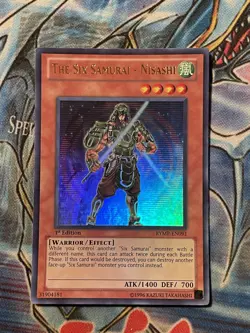 Yugioh The Six Samurai - Nisashi RYMP-EN091 Ultra Rare 1st Ed NM - Image 1