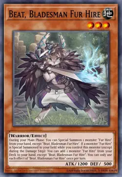MZMU-EN087 Beat, Bladesman Fur Hire Rare 1st Edition YuGiOh - Image 1