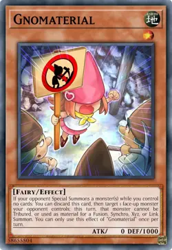 MZMU-EN089 Gnomaterial Rare 1st Edition YuGiOh - Image 1