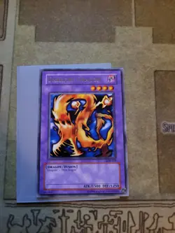 YUGIOH DARKFIRE DRAGON LOB-019 RARE UNLIMITED ED NM 1996 - Image 2