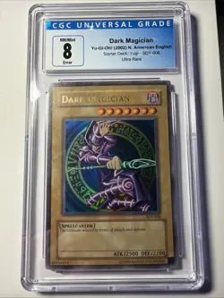 2002 Original Dark Magician SDY-006 Ultra Rare CGC 8 Starter Deck Yugi YuGiOh - Image 1