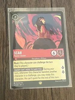 Lorcana - Scar - Vicious Cheater - Rise of the Floodborn - Near Mint - Image 2